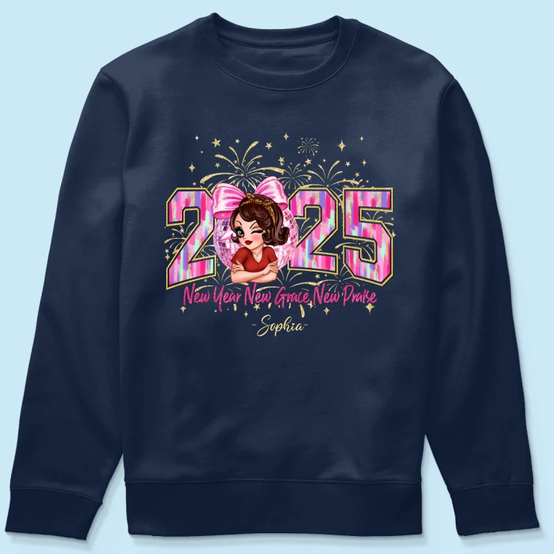 Happy New Year 2025 Pink Coquette Bow, Retro New Years, New Year Gift For Yourself - Image 17