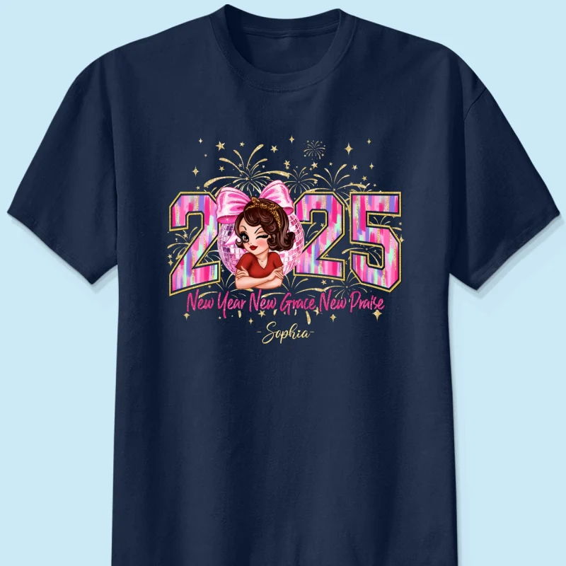 Happy New Year 2025 Pink Coquette Bow, Retro New Years, New Year Gift For Yourself - Image 8