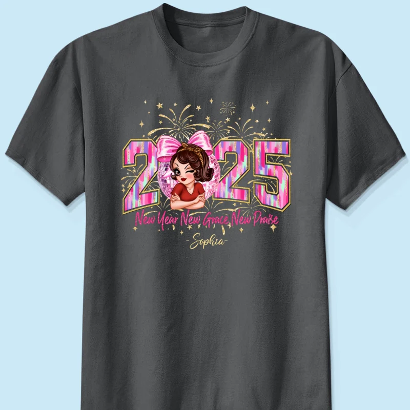 Happy New Year 2025 Pink Coquette Bow, Retro New Years, New Year Gift For Yourself - Image 9
