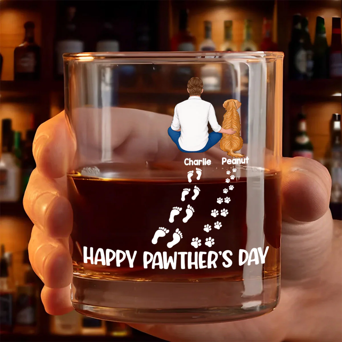 Happy Pawther's Day Dog Dad Personalized Wine Glass, Father's Day Gift for Dog Dads - Image 7