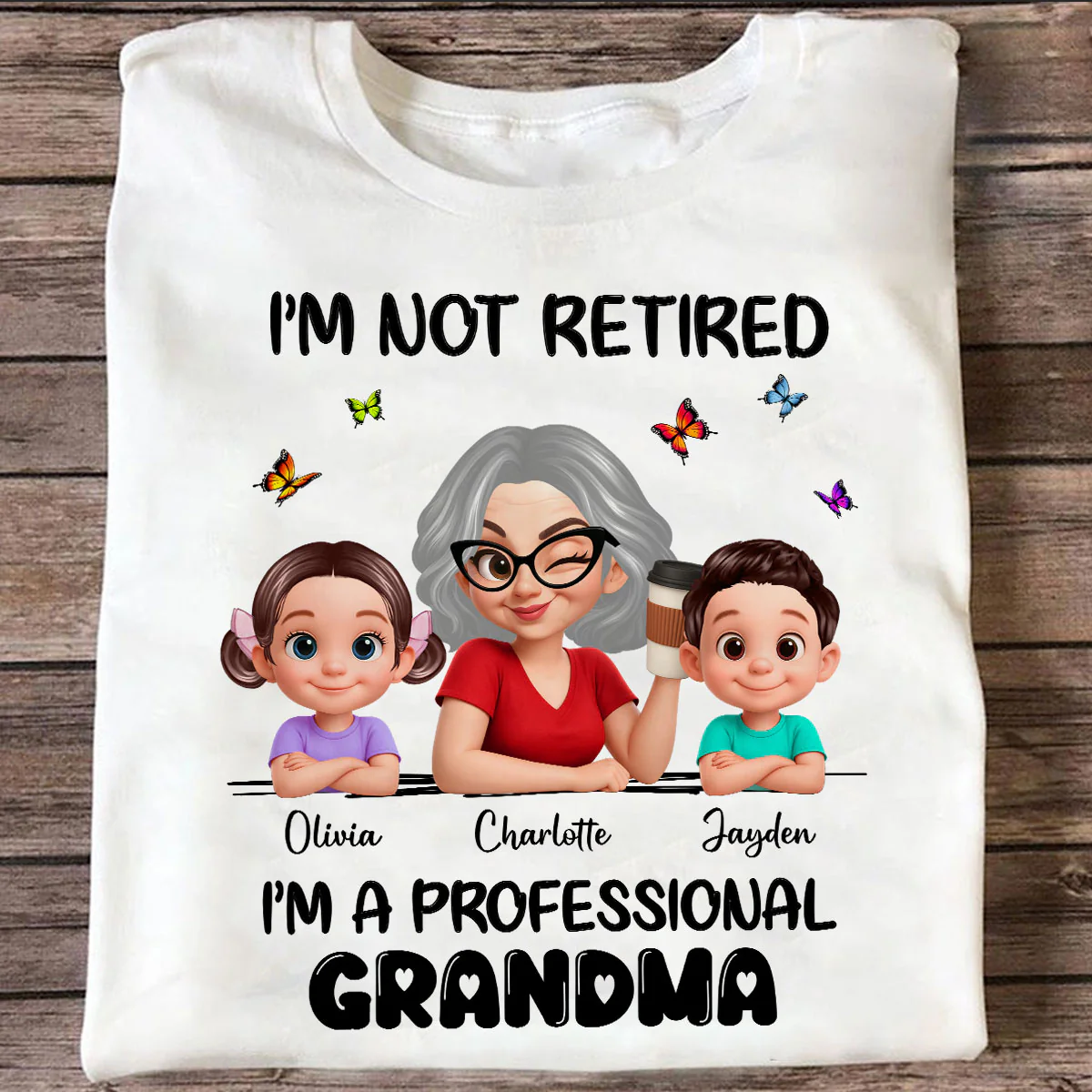 Happy Retired Professional Grandma - Personalized Shirt - Funny Retirement Gift, Gift For Grandma, Mom - Image 2