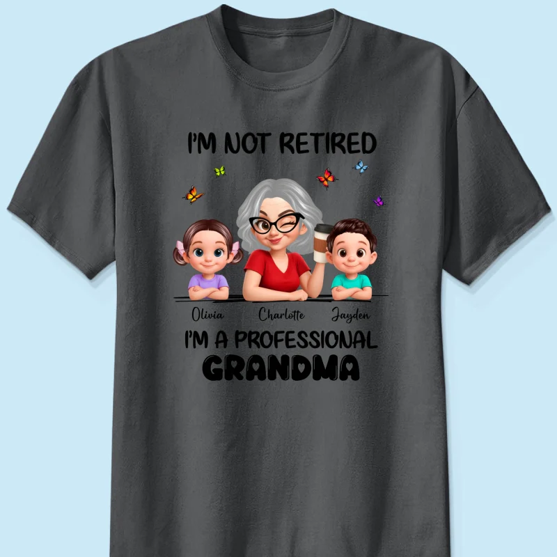 Happy Retired Professional Grandma - Personalized Shirt - Funny Retirement Gift, Gift For Grandma, Mom - Image 22