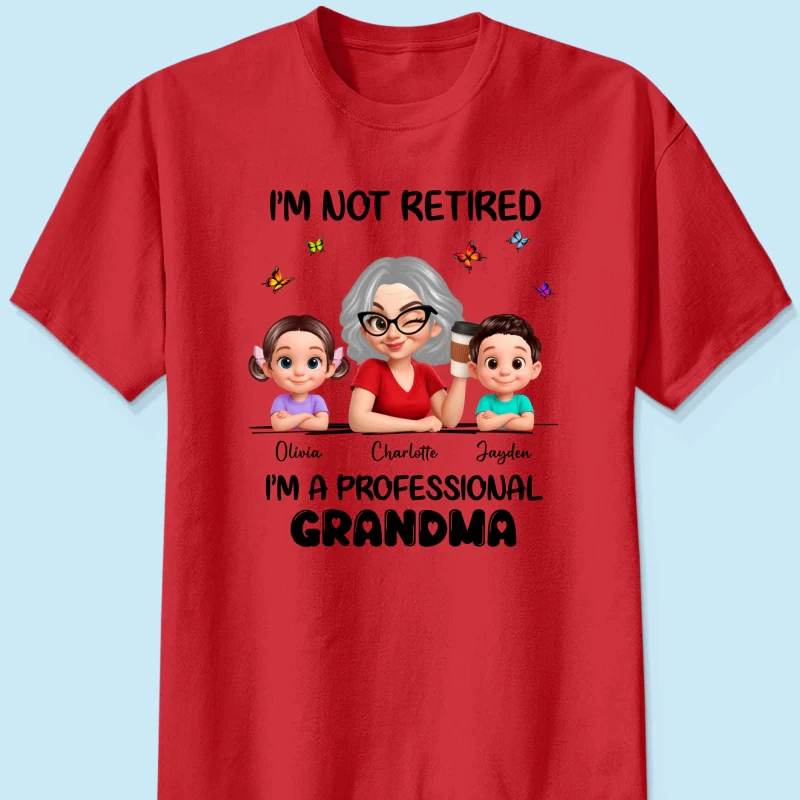 Happy Retired Professional Grandma - Personalized Shirt - Funny Retirement Gift, Gift For Grandma, Mom - Image 26