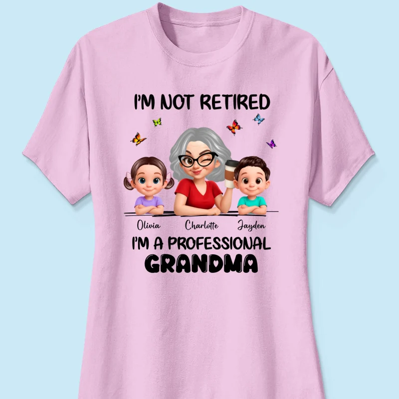 Happy Retired Professional Grandma - Personalized Shirt - Funny Retirement Gift, Gift For Grandma, Mom - Image 45