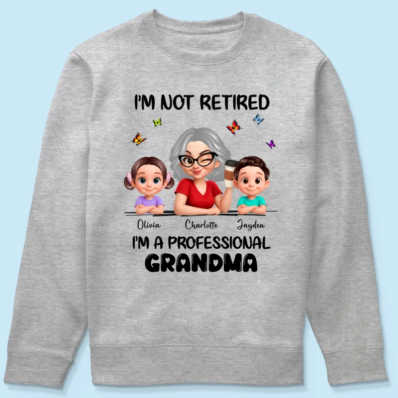 Happy Retired Professional Grandma - Personalized Shirt - Funny Retirement Gift, Gift For Grandma, Mom - Image 57