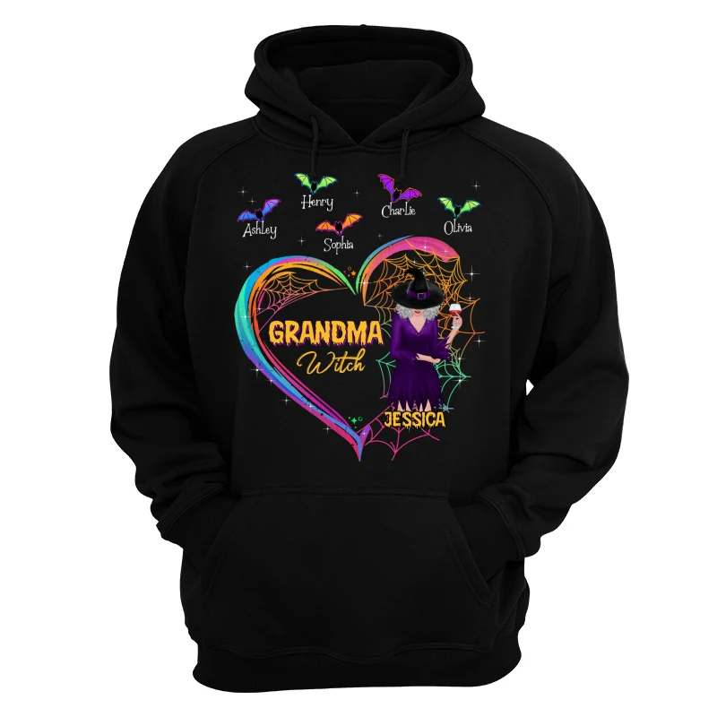 Heart Grandma Mom With And Bats Kids Names Halloween Personalized Shirt - Image 11