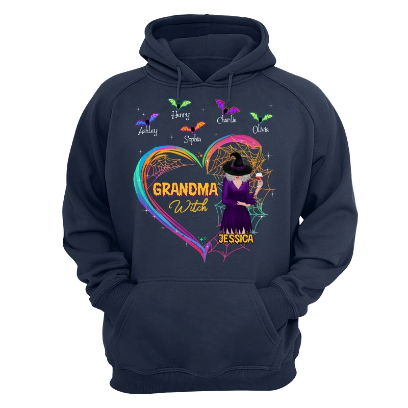 Heart Grandma Mom With And Bats Kids Names Halloween Personalized Shirt - Image 12