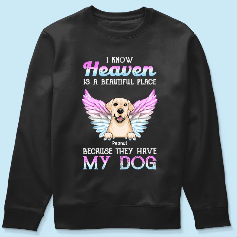 Heaven Is Beautiful Place Pet Dog Cat Memorial Gift For Pet Lover Personalized Shirt - Image 16