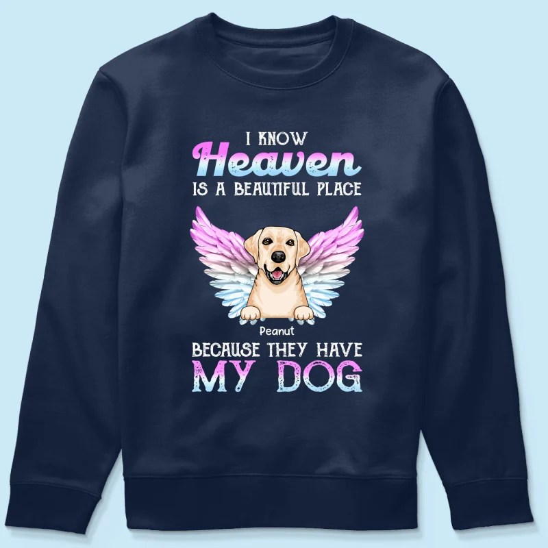 Heaven Is Beautiful Place Pet Dog Cat Memorial Gift For Pet Lover Personalized Shirt - Image 17