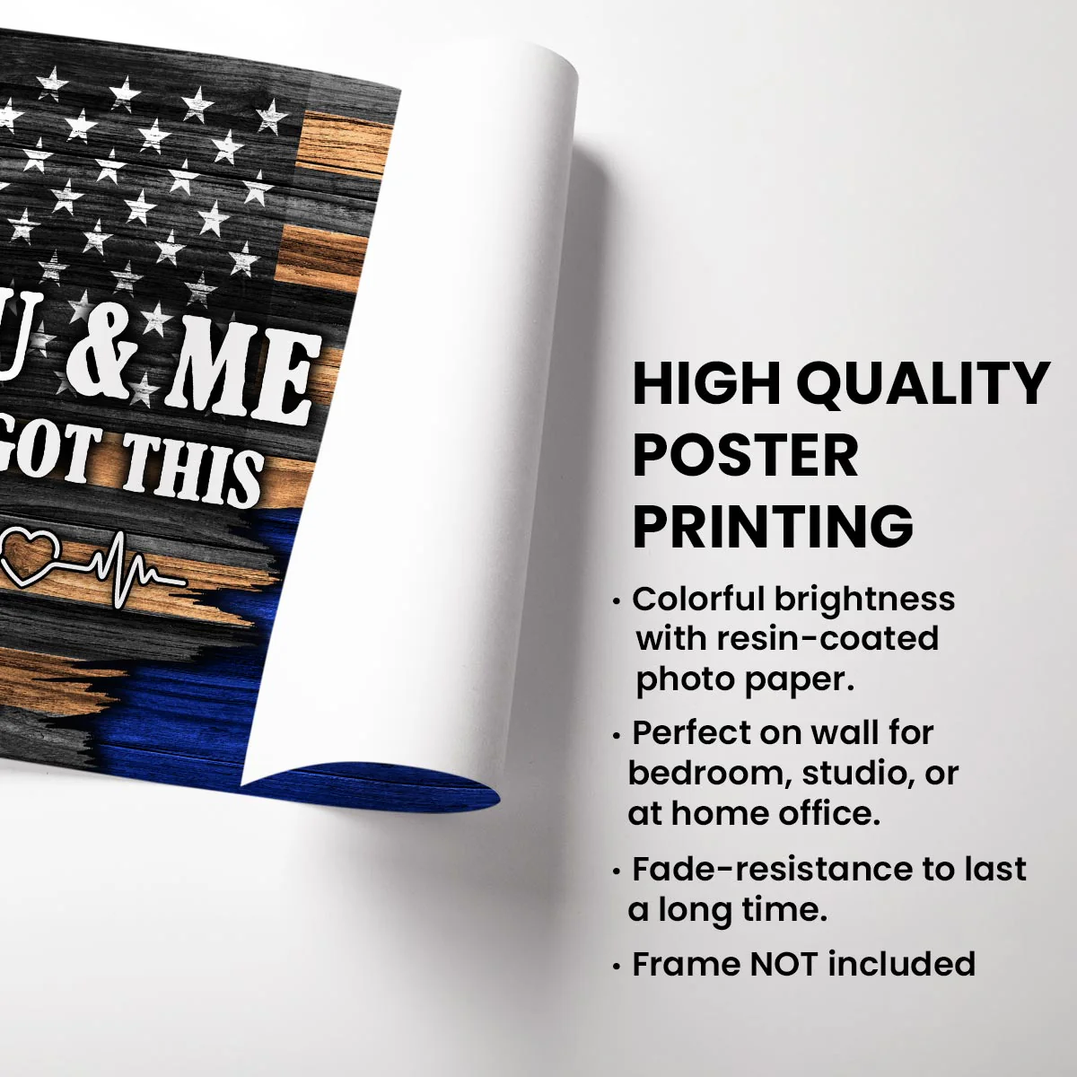Hero Couple Nation Flag Gift by Occupation For Her, For Him - Personalized Poster - Anniversary Gift For Couple, For Dad Mom - Image 6
