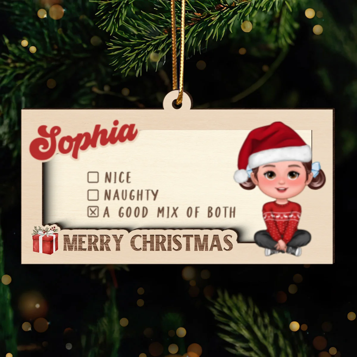 Hidden Message Christmas Cute Doll Kid Personalized Money Holder Ornament, Unique Christmas Gift For Son, Daughter, Grandson, Granddaughter, Niece, Nephew - Image 8