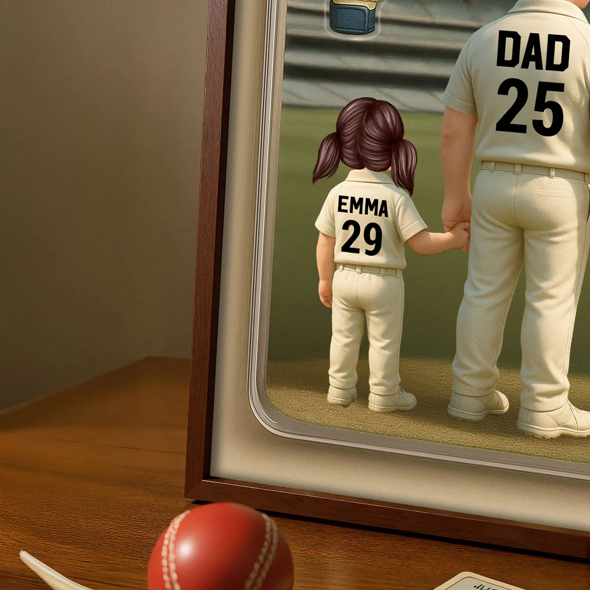 Hit A Six With The Best Dad Cricket Dad Personalized Poster, Father's Day Gift For Husband, Dad - Image 7