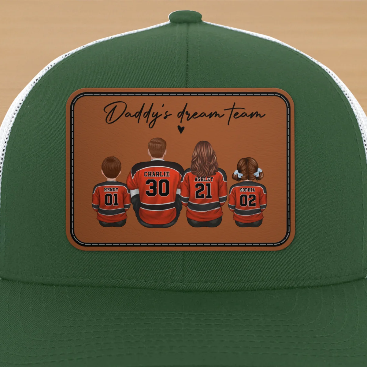 Hockey Daddy's Dream Team Personalized Trucker Hat, Father's Day Snapback, Gift for Hockey Dads - Image 20