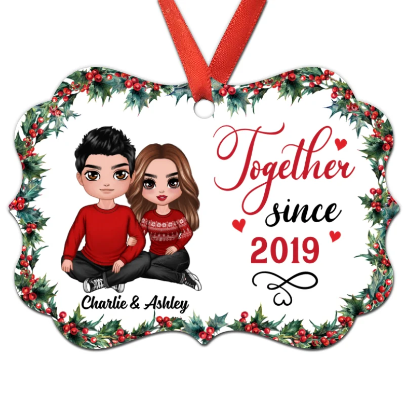 Holly Branch Couple We Got This Personalized Christmas Ornament - Image 3