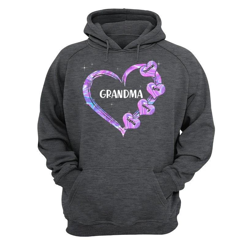 Hologram Grandma Hearts Grandkids Names Personalized Shirt - Image 13