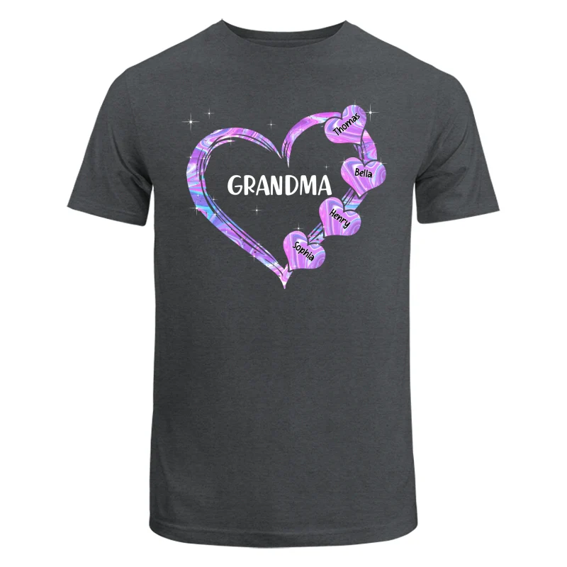 Hologram Grandma Hearts Grandkids Names Personalized Shirt - Image 7