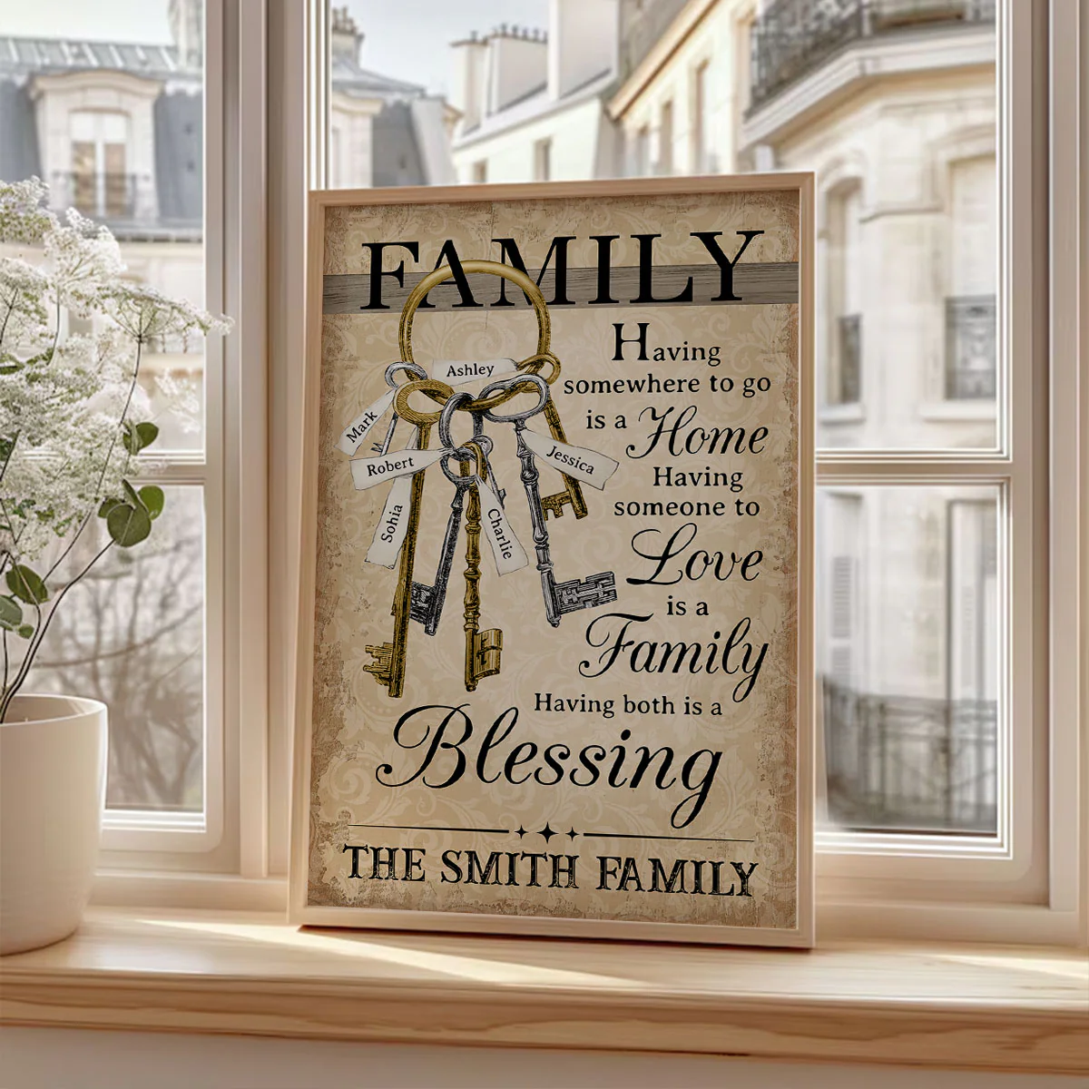 Home Family Members Keychain Names Personalized Poster, Perfect Christmas Gift For Family - Image 6