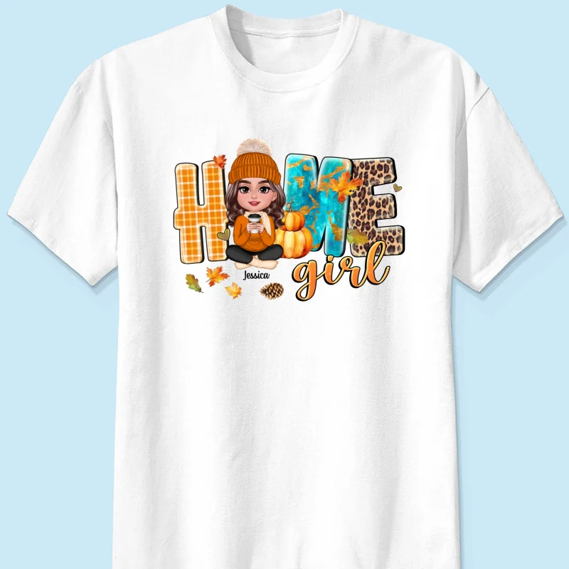 Home Girl Fall Cozy Season Personalized Shirt - Image 7