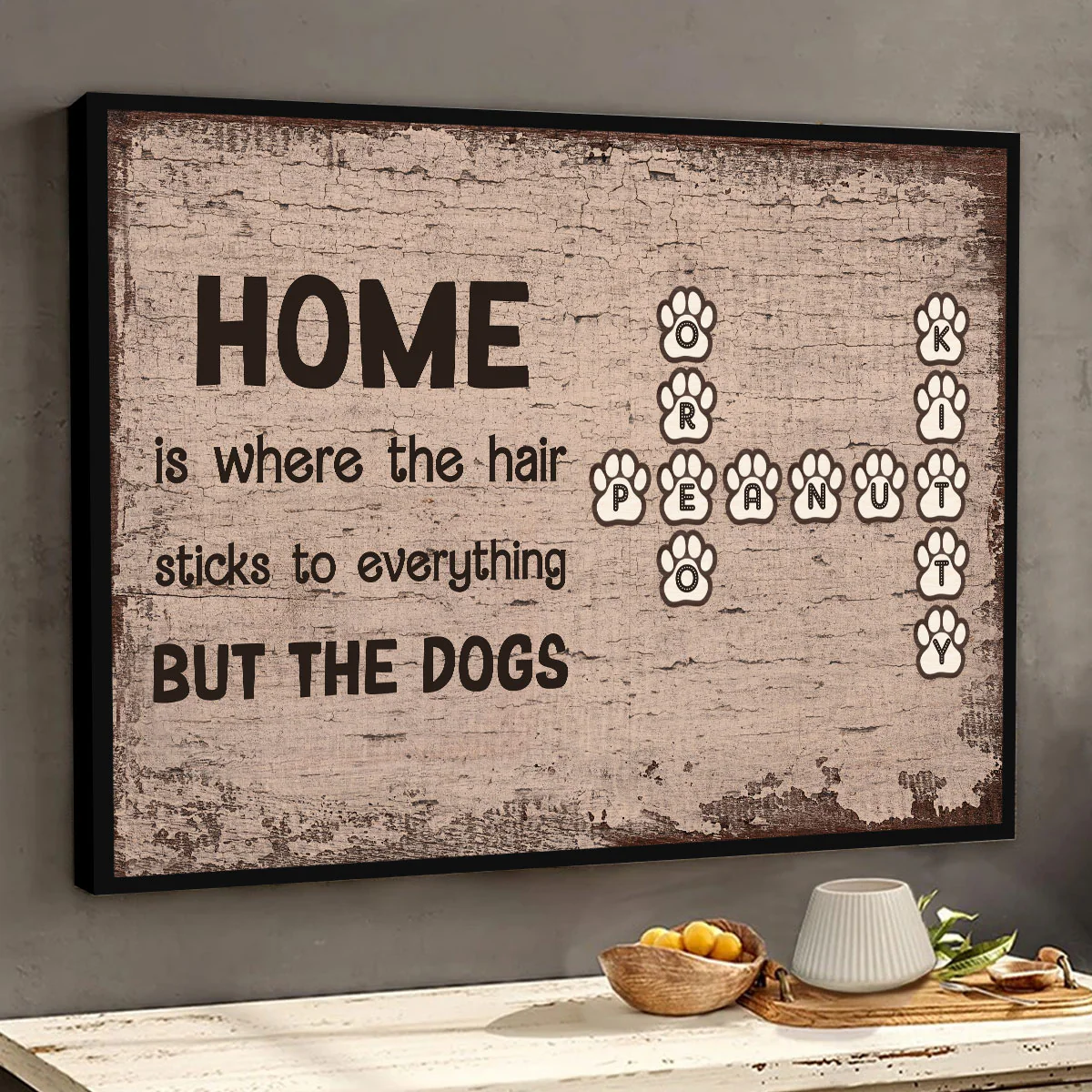 Home Is Where The Air Sticks To Everything But The Dog Crossword Puzle Personalized Poster - Image 3