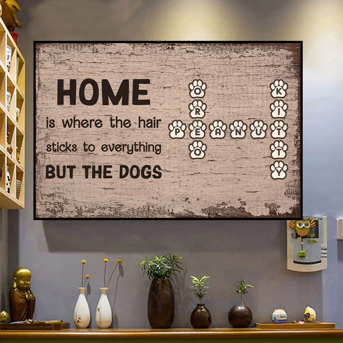 Home Is Where The Air Sticks To Everything But The Dog Crossword Puzle Personalized Poster - Image 4