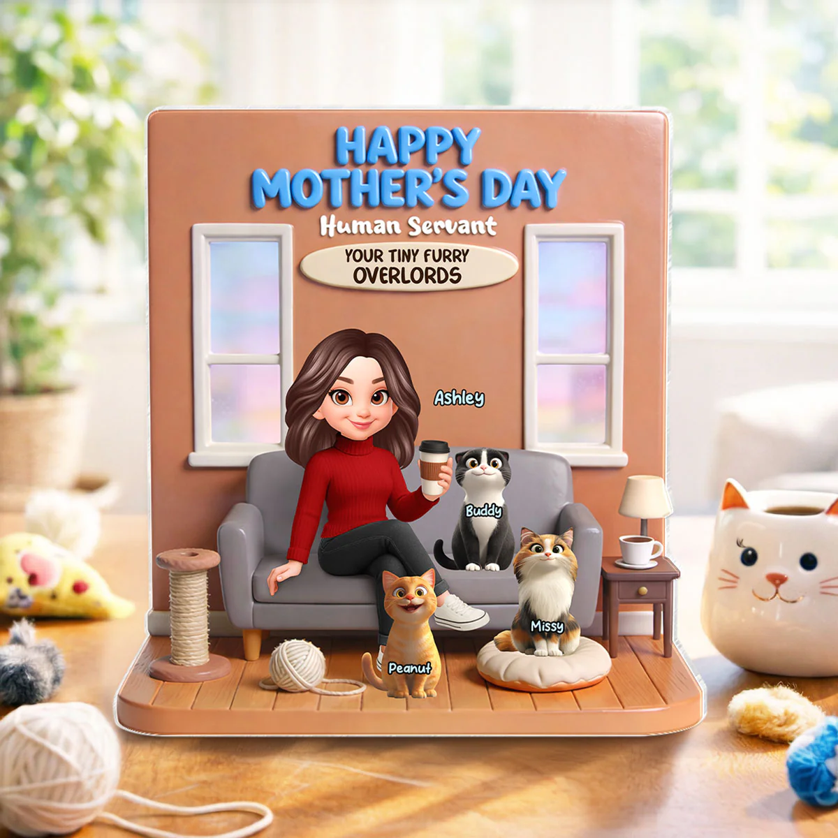 Home Is Where The Fur Is - Personalized Acrylic Block Plaque - Gift For Cat Lovers - Image 2