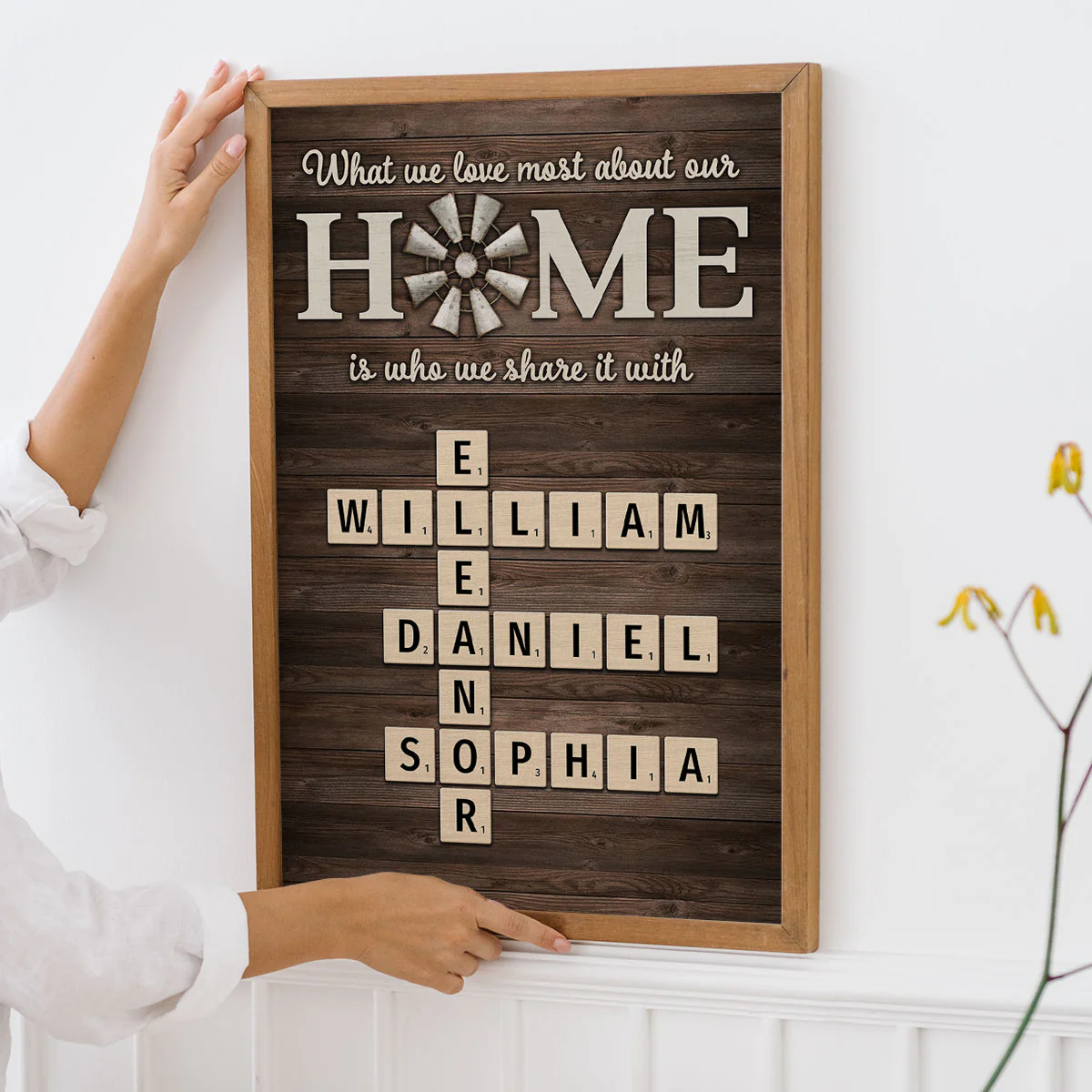 Home Is Who We Share Love With Crosswords Puzzle Art Personalized Poster - Image 6