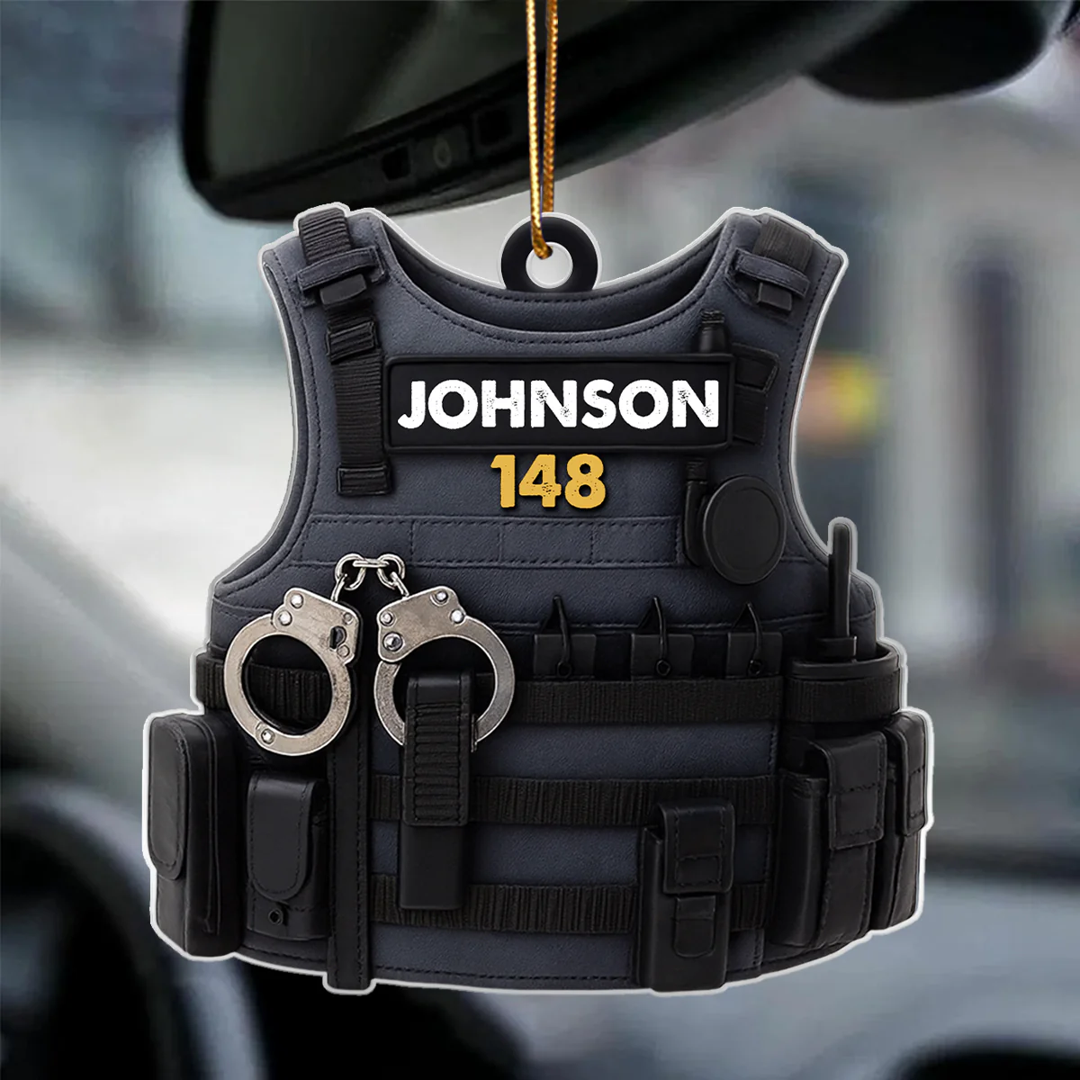 Honor, Duty & Sacrifice – Personalized Acrylic Ornament – Christmas Tribute Gift for Police Officers - Image 3
