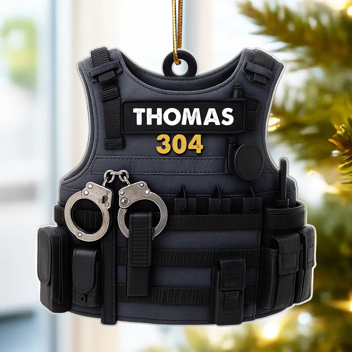 Honor, Duty & Sacrifice – Personalized Acrylic Ornament – Christmas Tribute Gift for Police Officers - Image 7