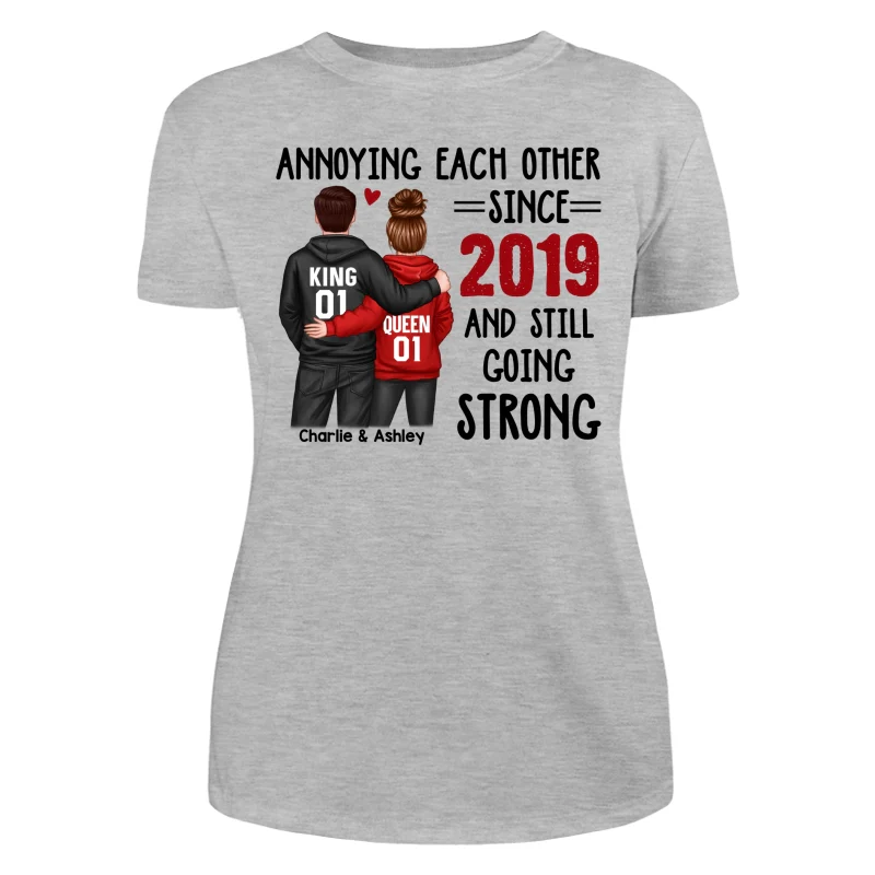 Hoodie Couple Annoying Each Other Personalized Shirt - Image 10