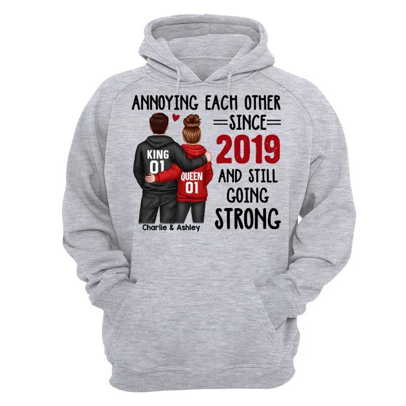 Hoodie Couple Annoying Each Other Personalized Shirt - Image 14