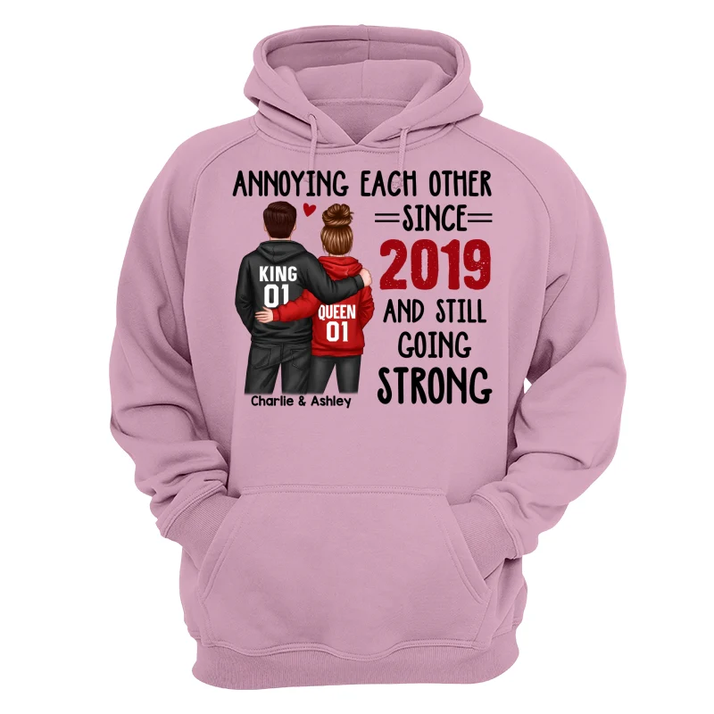Hoodie Couple Annoying Each Other Personalized Shirt - Image 15