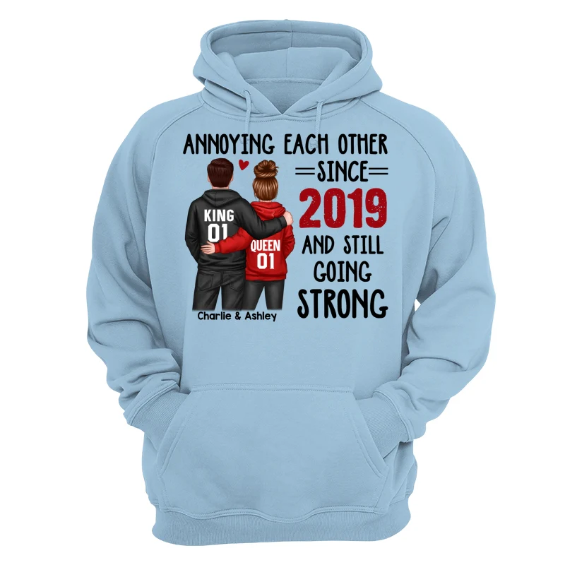 Hoodie Couple Annoying Each Other Personalized Shirt - Image 16