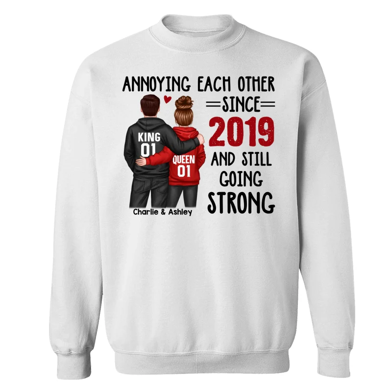 Hoodie Couple Annoying Each Other Personalized Shirt - Image 17