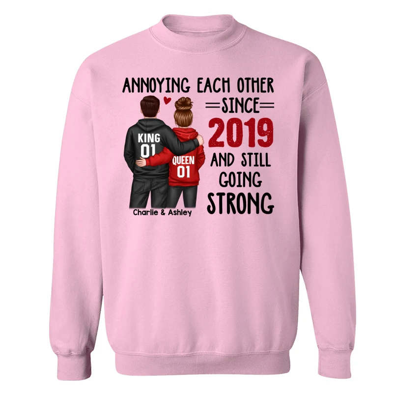 Hoodie Couple Annoying Each Other Personalized Shirt - Image 19