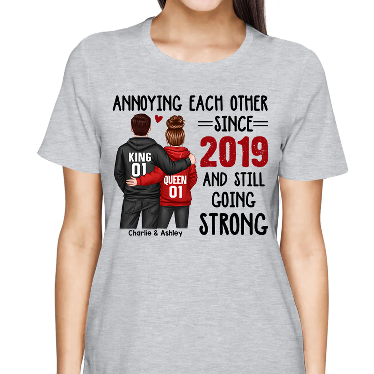 Hoodie Couple Annoying Each Other Personalized Shirt - Image 2