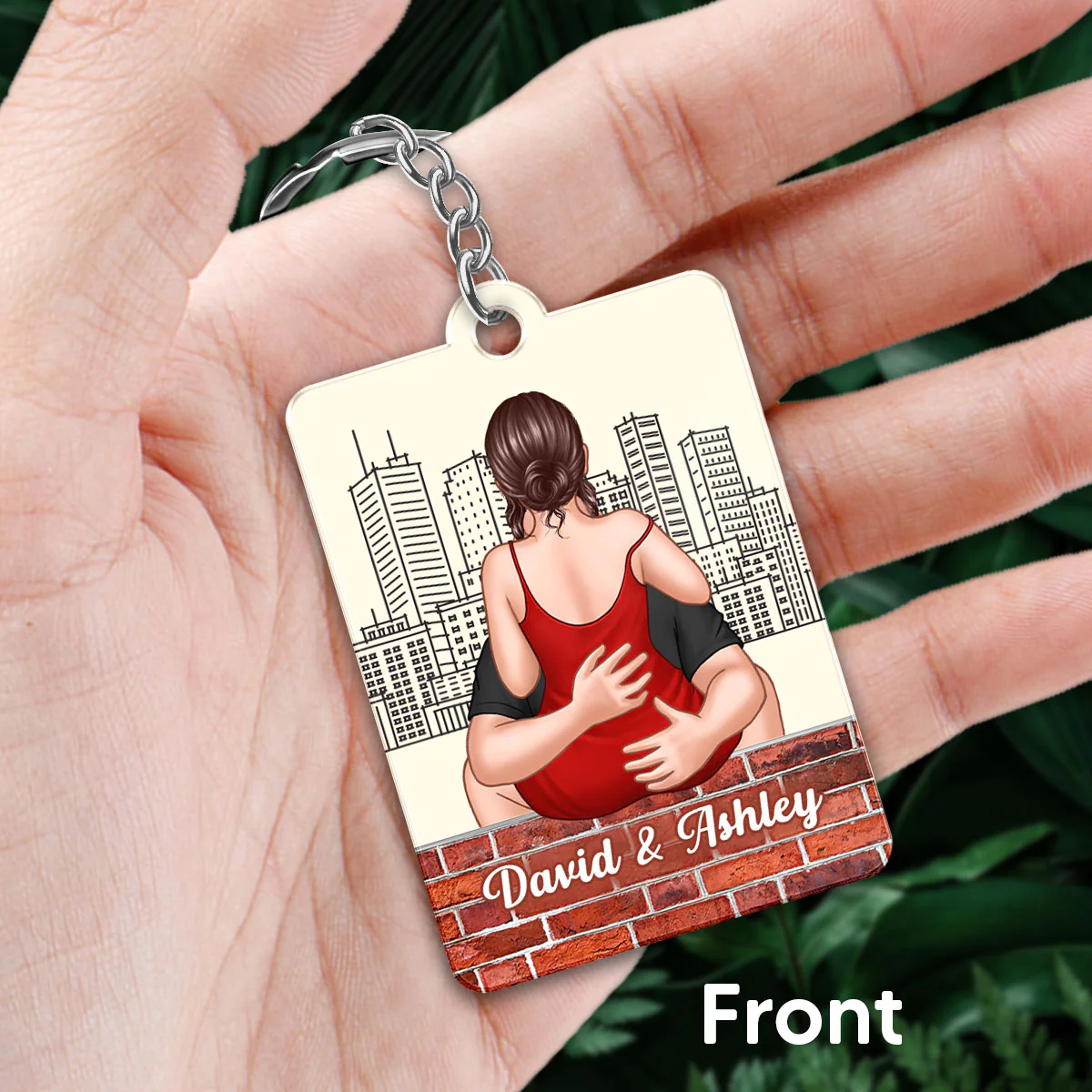 Hope Your Day Nice As My Butt Gift For Couple Personalized Acrylic Keychain - Image 2