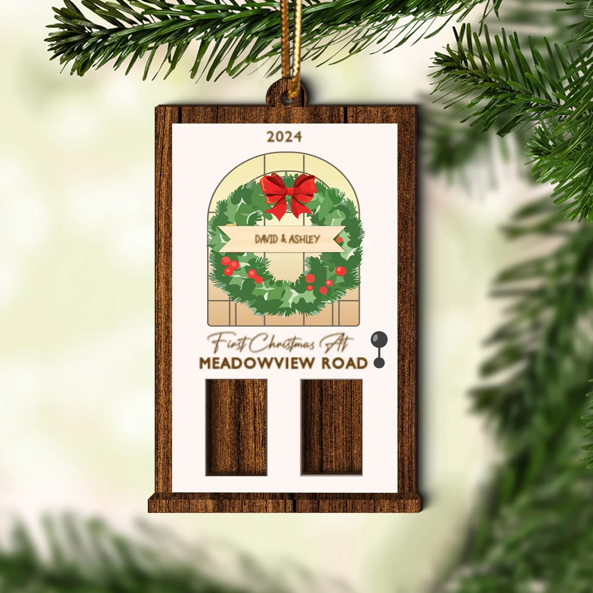 House Warming Gift Card Holder Ornament, Personalized Christmas Gift For New Home, Christmas Housewarming Gifts For Couple, For Newlywed - Image 9