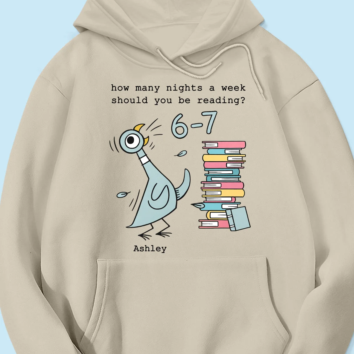 How Many Nights A Week Should You Be Reading 6-7 - Personalized Shirt - Pigeon Elephant Piggie Children's Books Sweatshirt, Teacher Six Seven 67 - Image 56