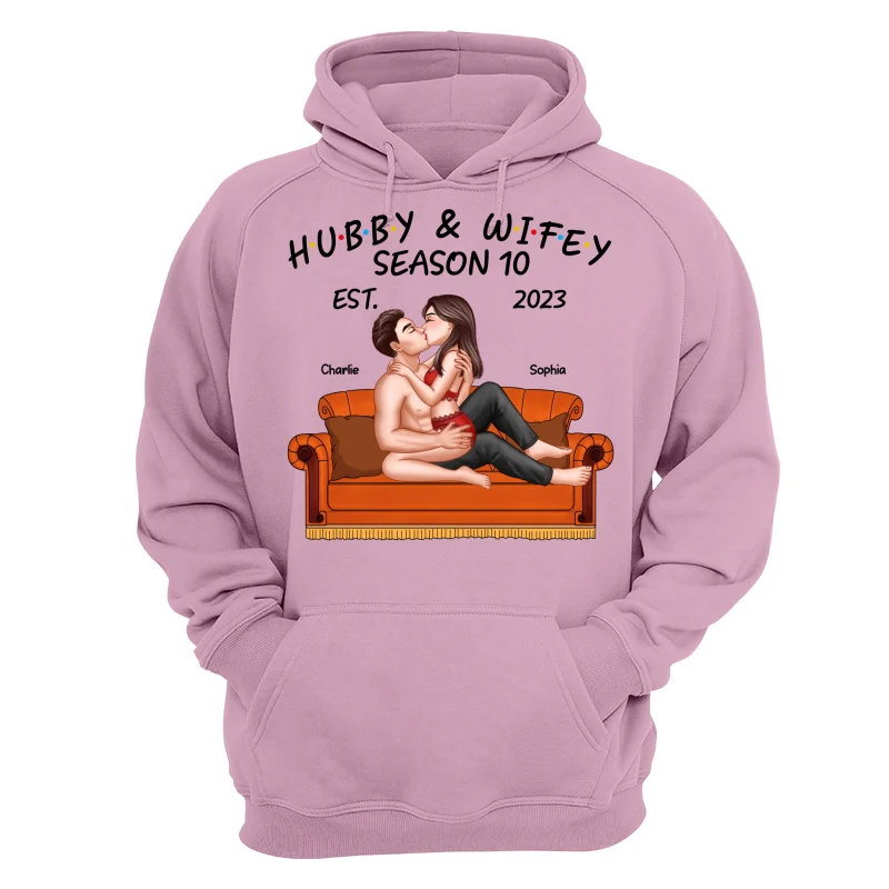 Hubby Wifey Together Since Sitting On Couch Personalized Shirt - Image 15