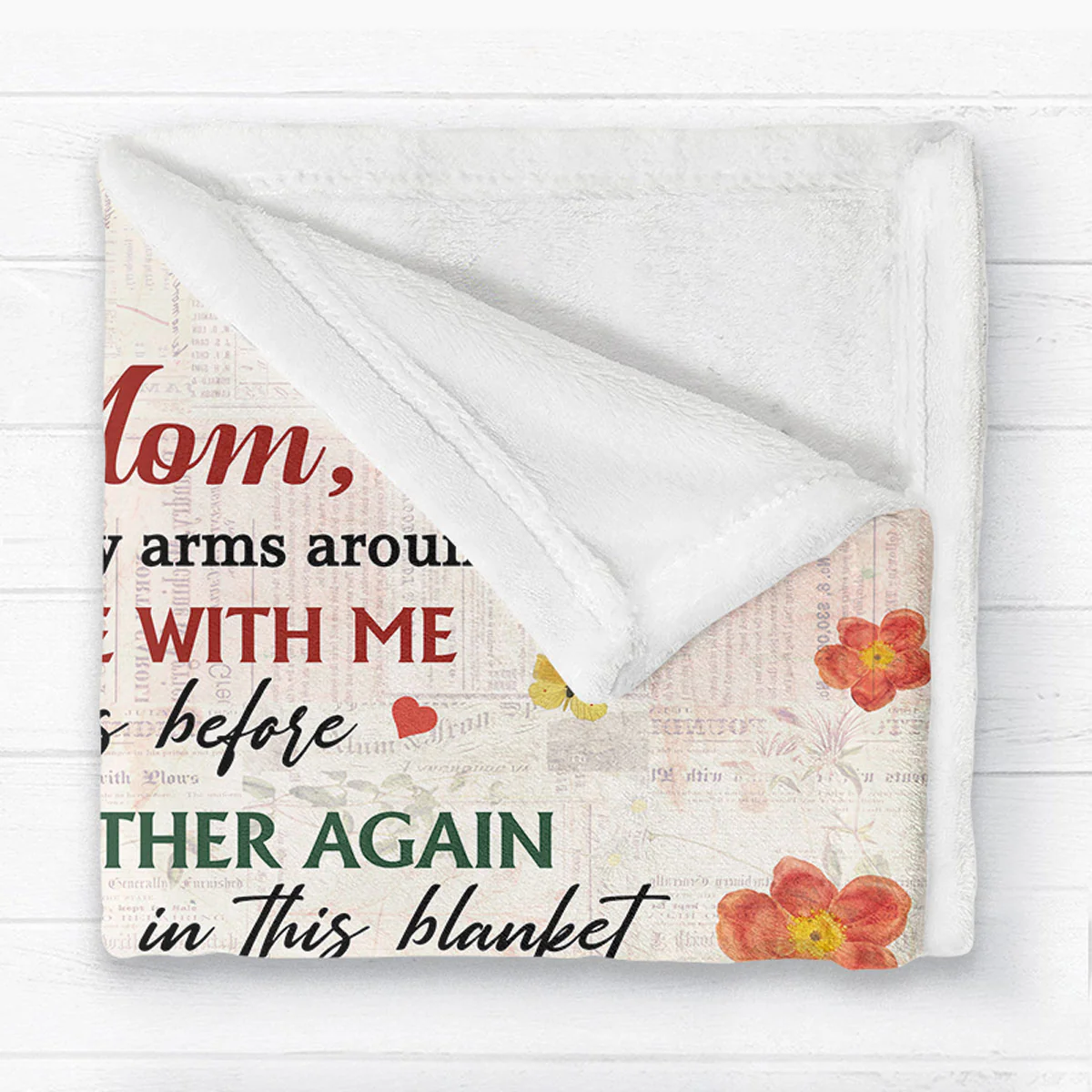 Hugging Cartoon Mother Daughter Wrap My Arms Around You Personalized Blanket - Image 2