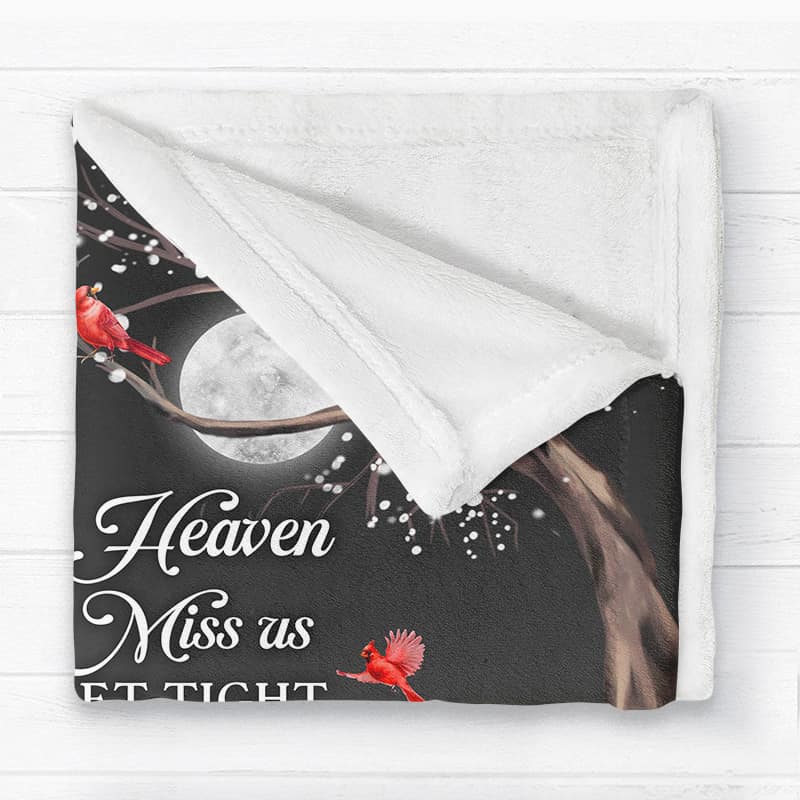 Hugs From Heaven Family Sitting Memorial Personalized Fleece Blanket - Image 2