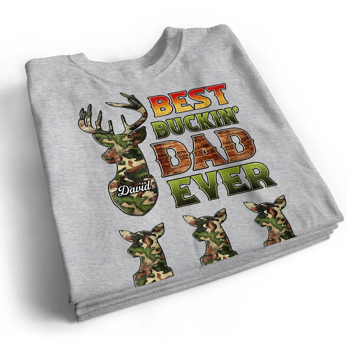 Hunting Best Buckin‘ Dad Ever Personalized Shirt - Image 2