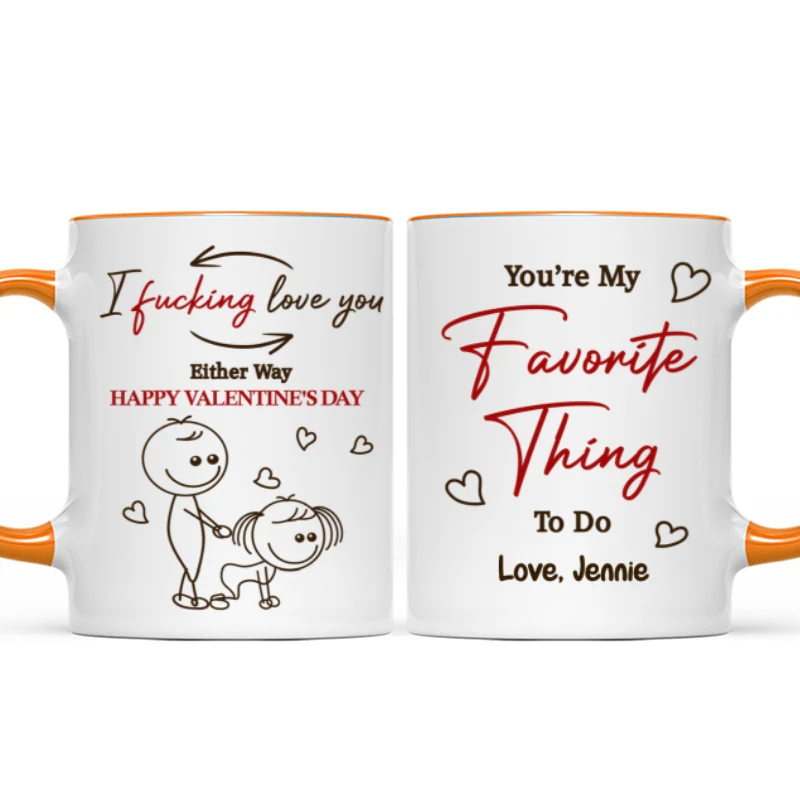 I Fcking Love You Funny Inappropriate Stick Couple - Personalized Mug - Valentine's Day Gift For Him, For Her - Image 14