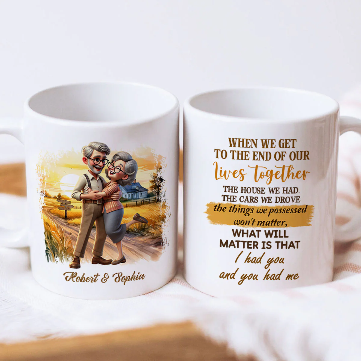 I Had You And You Had Me Happy Old Couple Personalized Mug, Anniversary For Him, For Her, Husband, Wife - Image 5