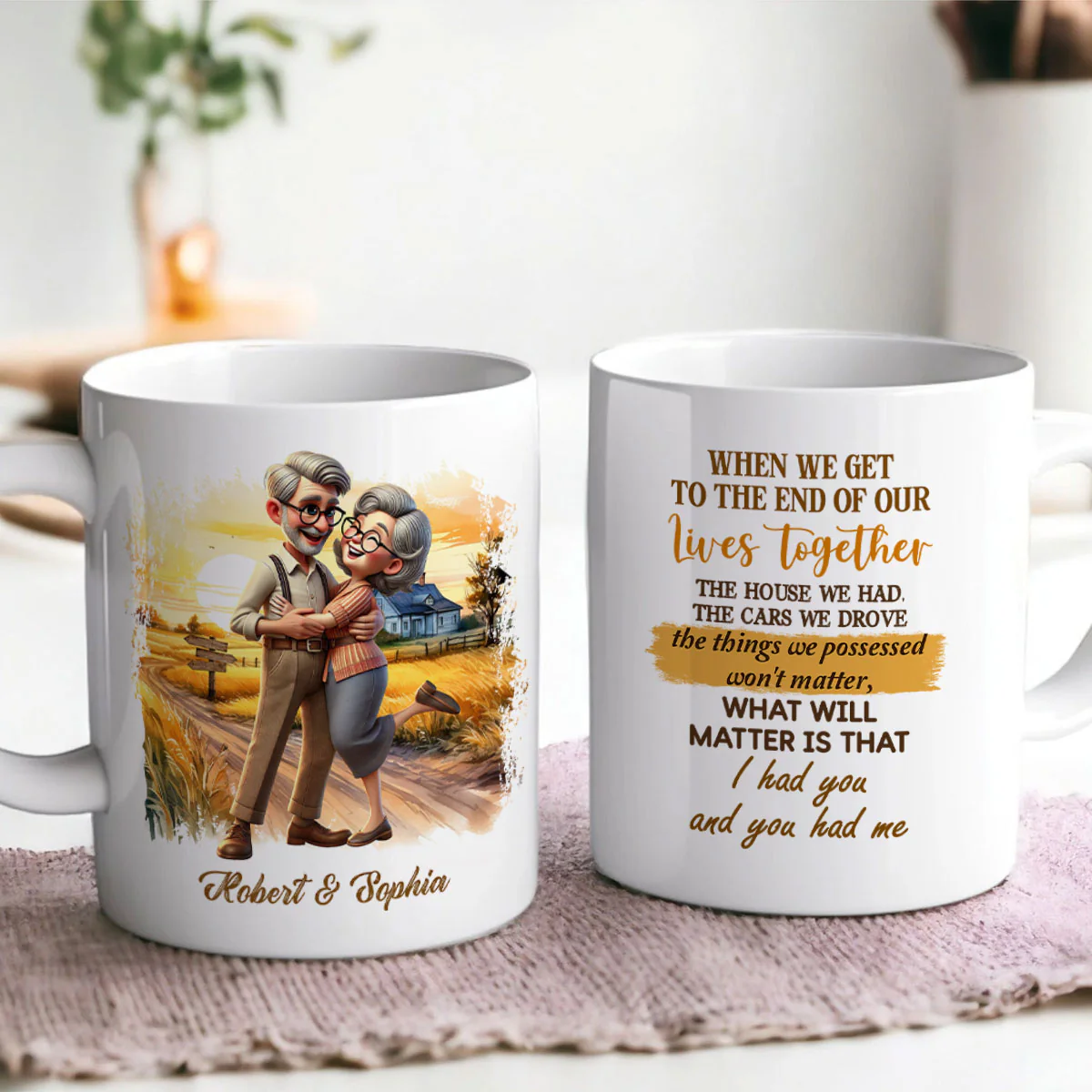 I Had You And You Had Me Happy Old Couple Personalized Mug, Anniversary For Him, For Her, Husband, Wife - Image 7