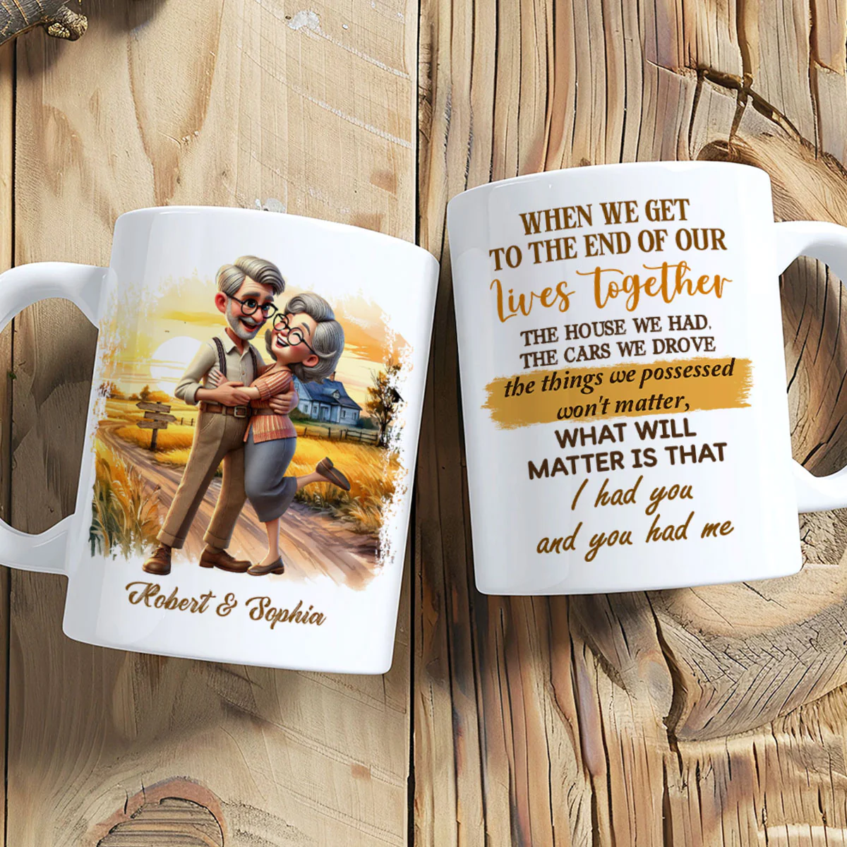 I Had You And You Had Me Happy Old Couple Personalized Mug, Anniversary For Him, For Her, Husband, Wife - Image 8