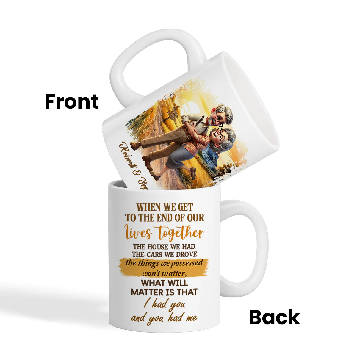 I Had You And You Had Me Happy Old Couple Personalized Mug, Anniversary For Him, For Her, Husband, Wife - Image 9