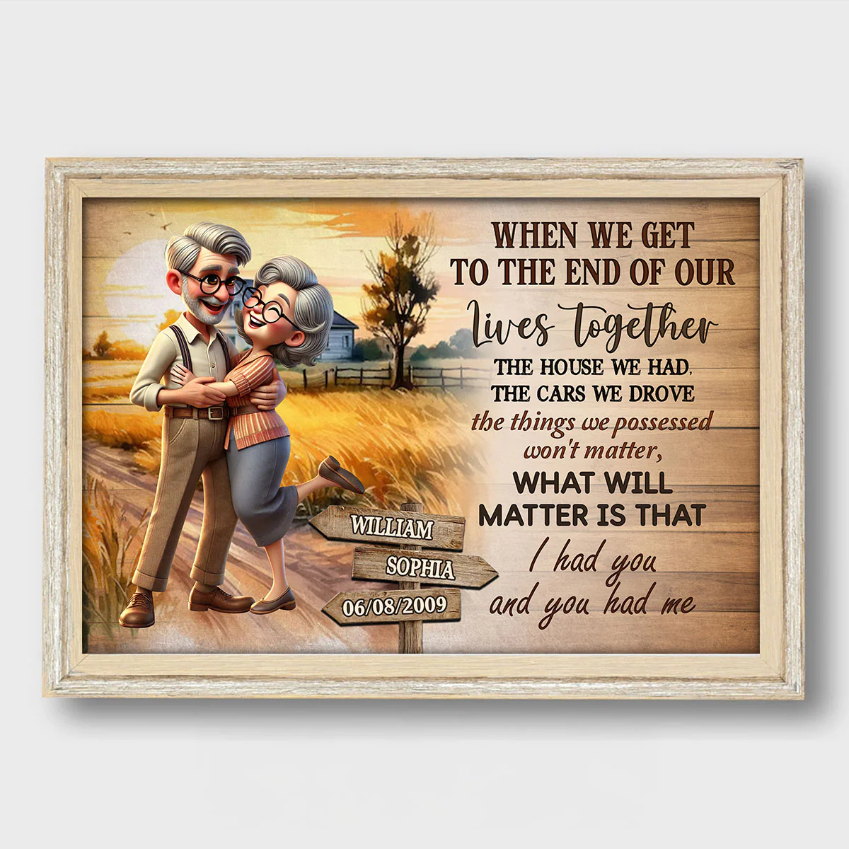 I Had You And You Had Me Happy Old Couple Personalized Poster, Gift For Him, For Her, Husband, Wife - Image 2