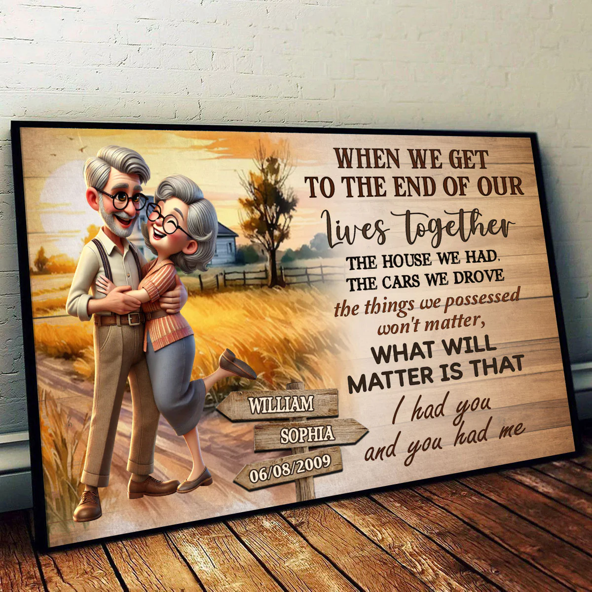 I Had You And You Had Me Happy Old Couple Personalized Poster, Gift For Him, For Her, Husband, Wife - Image 3
