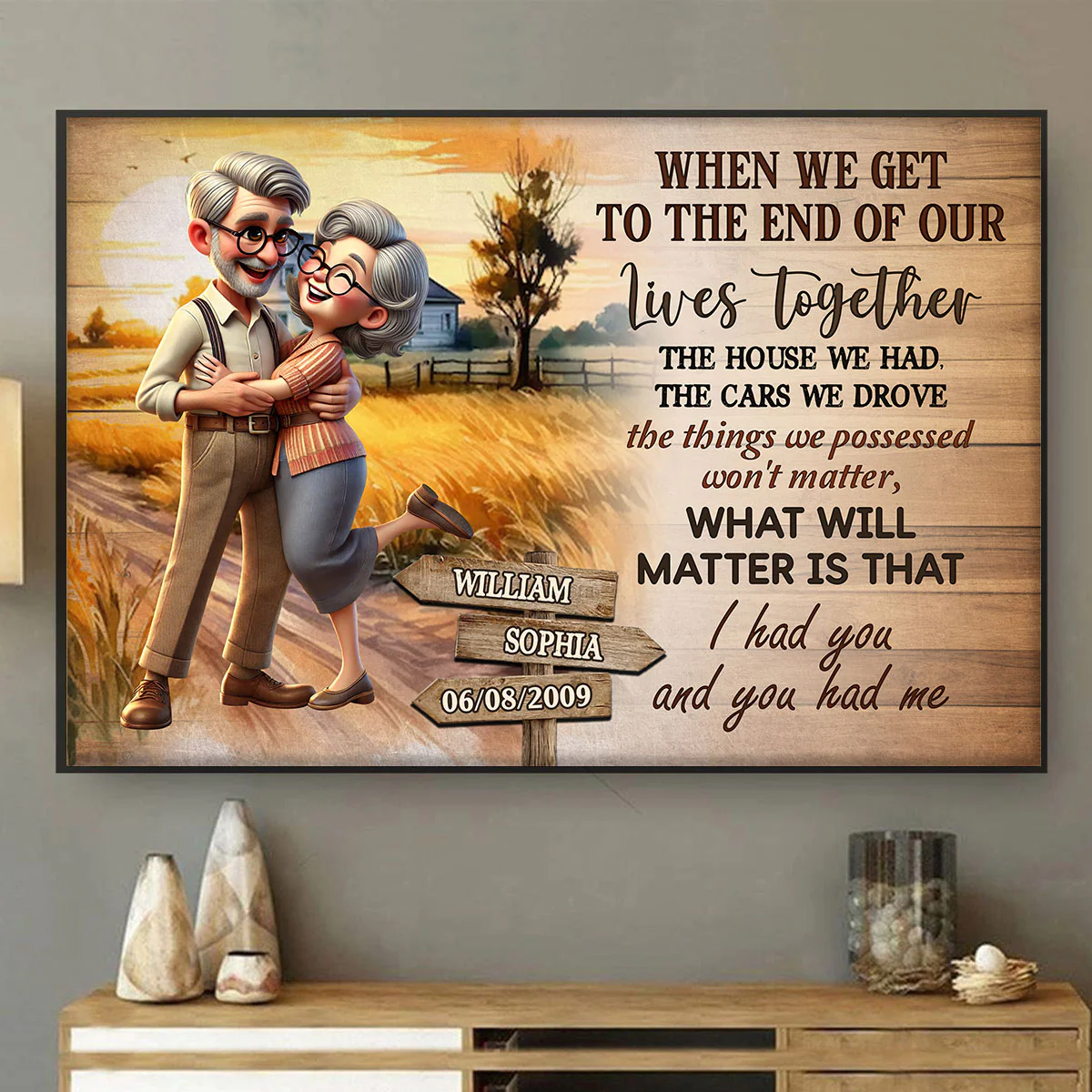 I Had You And You Had Me Happy Old Couple Personalized Poster, Gift For Him, For Her, Husband, Wife - Image 4